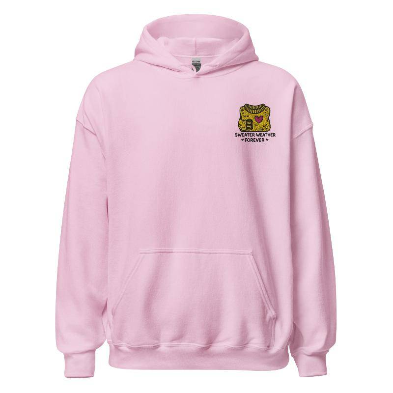 Unisex Fall Embroidered Hoodie – "Sweater Weather Forever" - Occasion Nation Studio