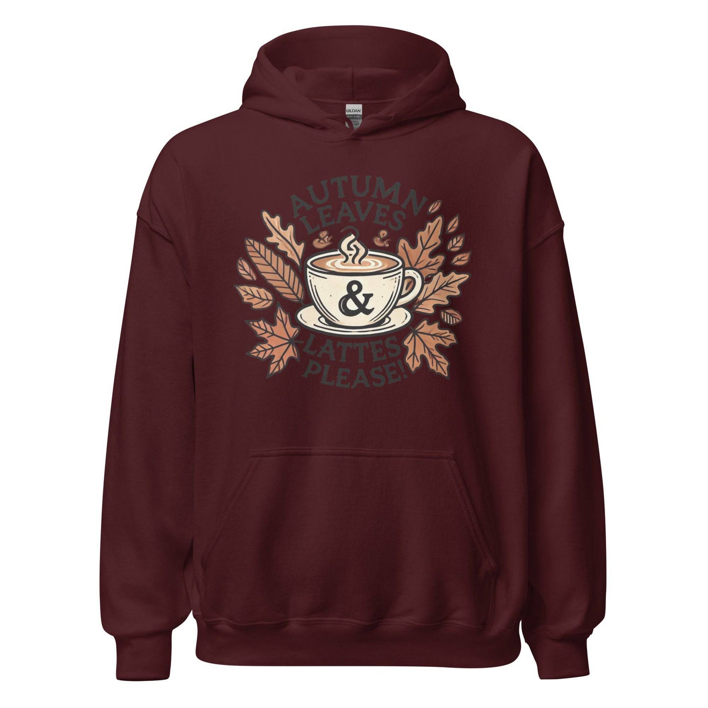 Unisex Fall Printed Hoodie – "Autumn Leaves, Lattes Please!" – Cozy Fall Hoodie for Autumn Lovers - Occasion Nation Studio