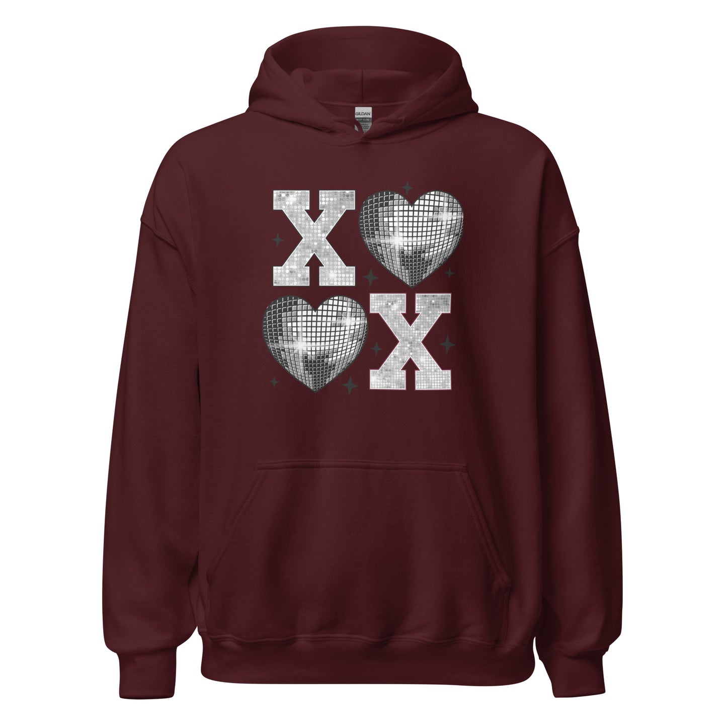 XOXO Silver - Cozy Valentine’s Day Hoodie – Romantic Designs for 2025 - Occasion Nation Studio