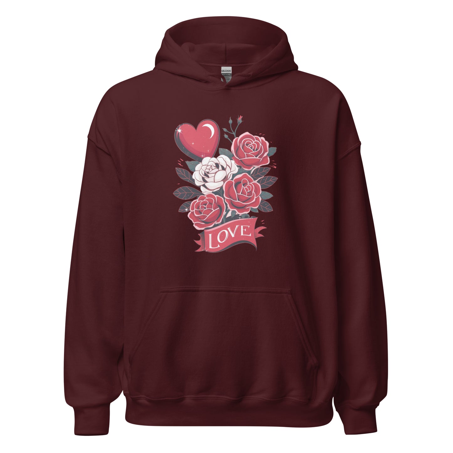 Love Floral - Cozy Valentine’s Day Hoodie – Romantic Designs for 2025 - Occasion Nation Studio