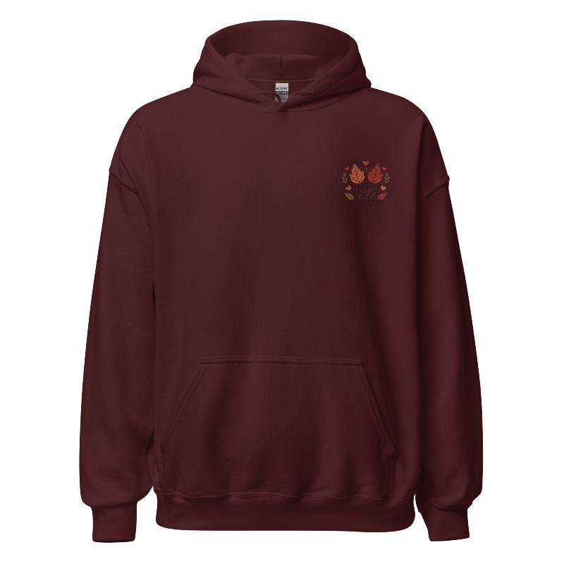 Unisex Fall Embroidered Hoodie – "Let's Fall In Love" - Occasion Nation Studio