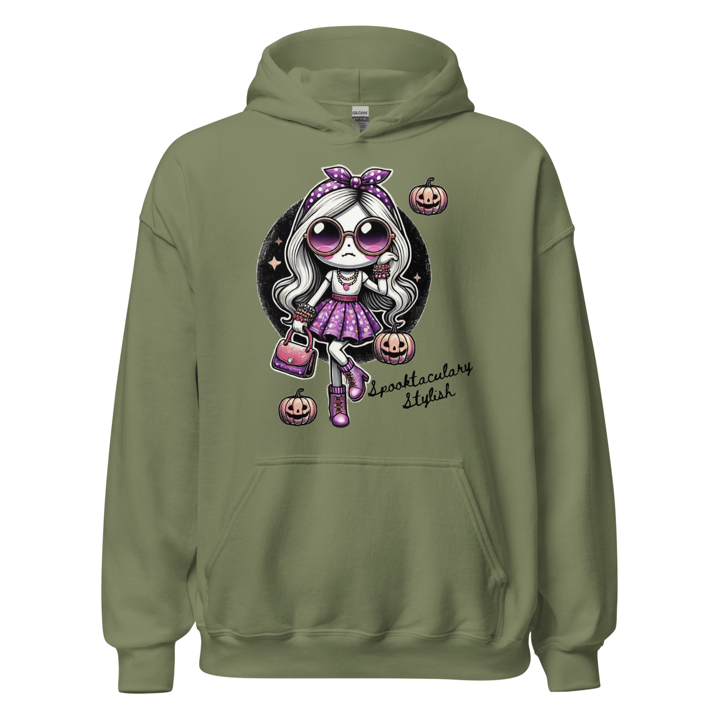 Unisex Halloween Printed Hoodie – "Spooktacularly Stylish" – Fun Halloween Hoodie - Occasion Nation Studio