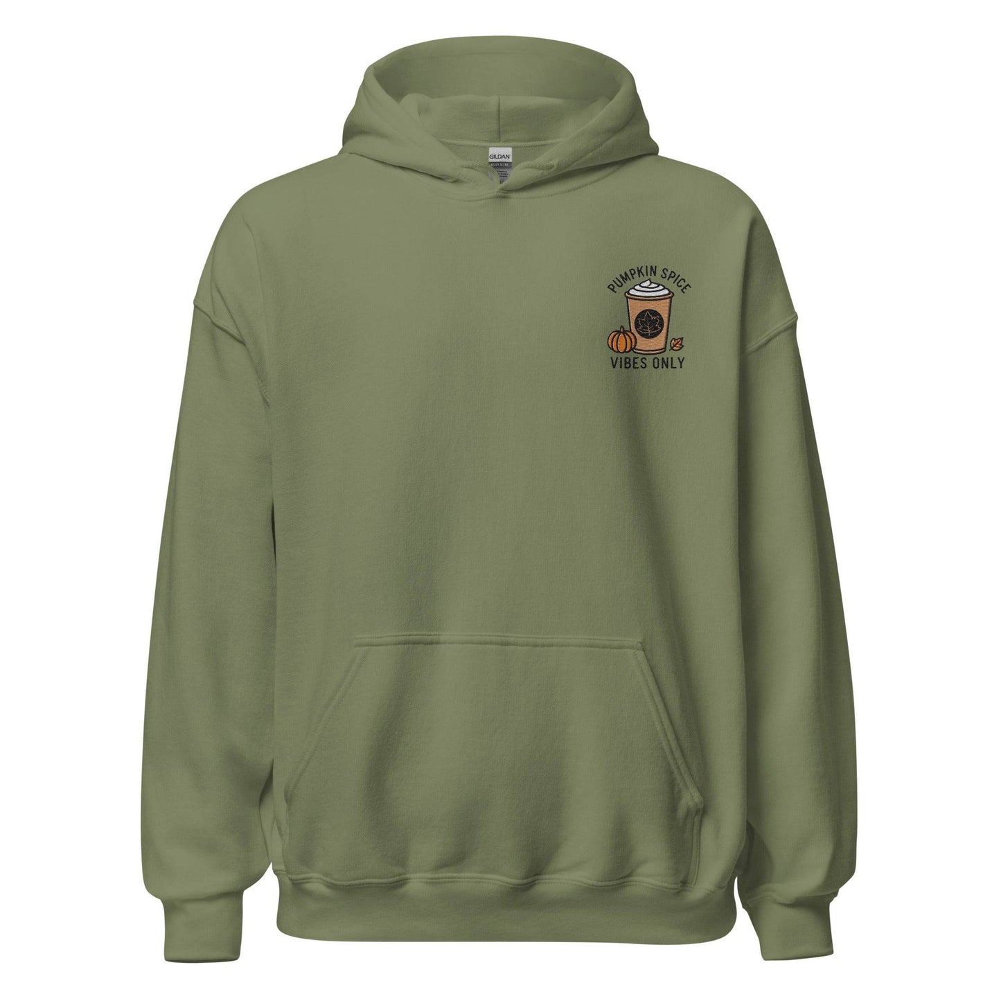 Unisex Fall Embroidered Hoodie – "Pumpkin Spice Vibes Only" – Cozy Fall Hoodie for Pumpkin Spice Lovers - Occasion Nation Studio