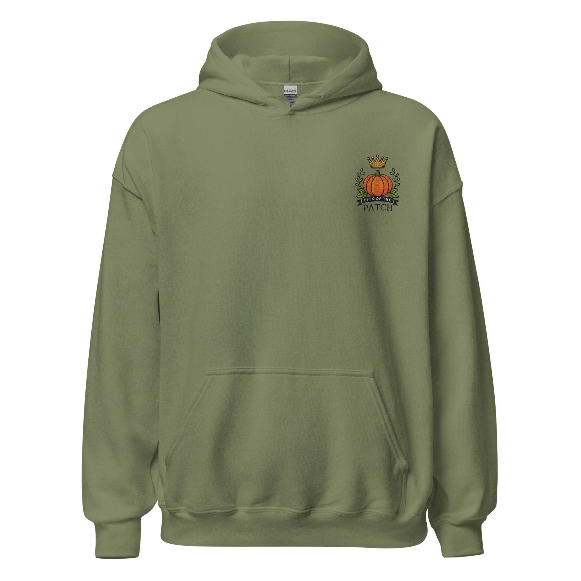 Unisex Fall Embroidered Hoodie – "Pick of the Patch" – Cozy Fall Hoodie for Pumpkin Lovers - Occasion Nation Studio