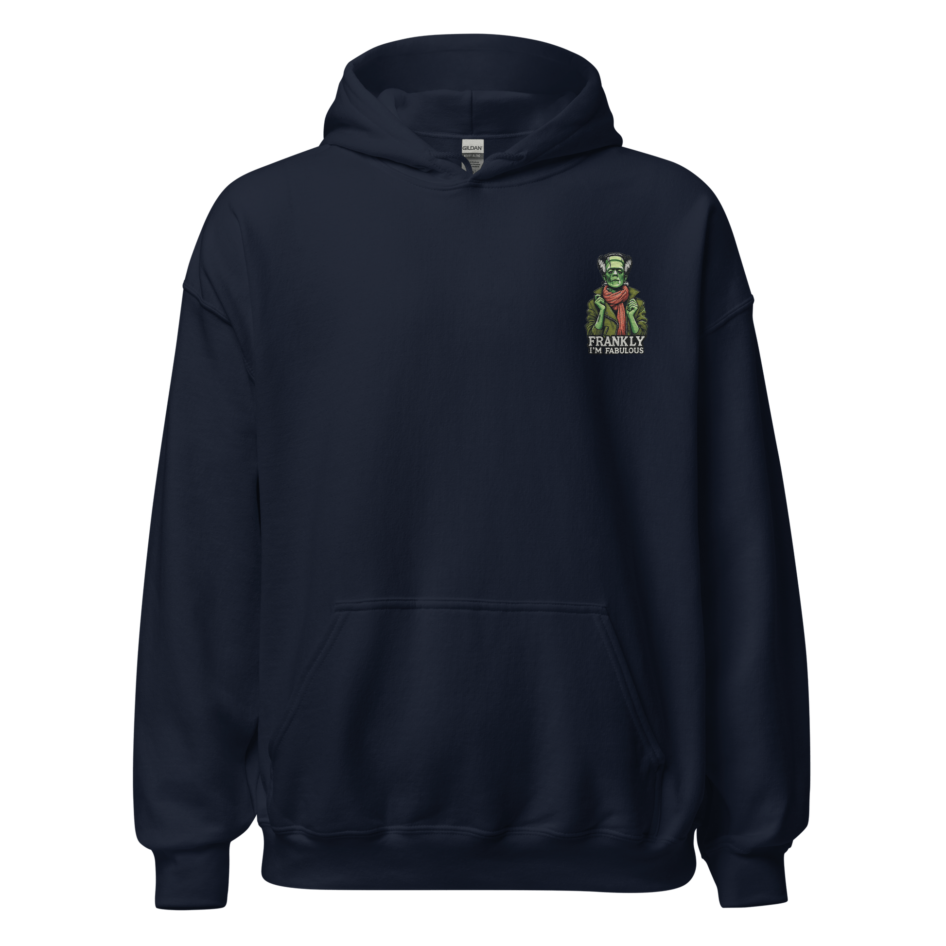 Unisex, Halloween Embroidered Hoodie – "Frankly, I'm Fabulous!" – Frankenstein Halloween Hoodie - Occasion Nation Studio