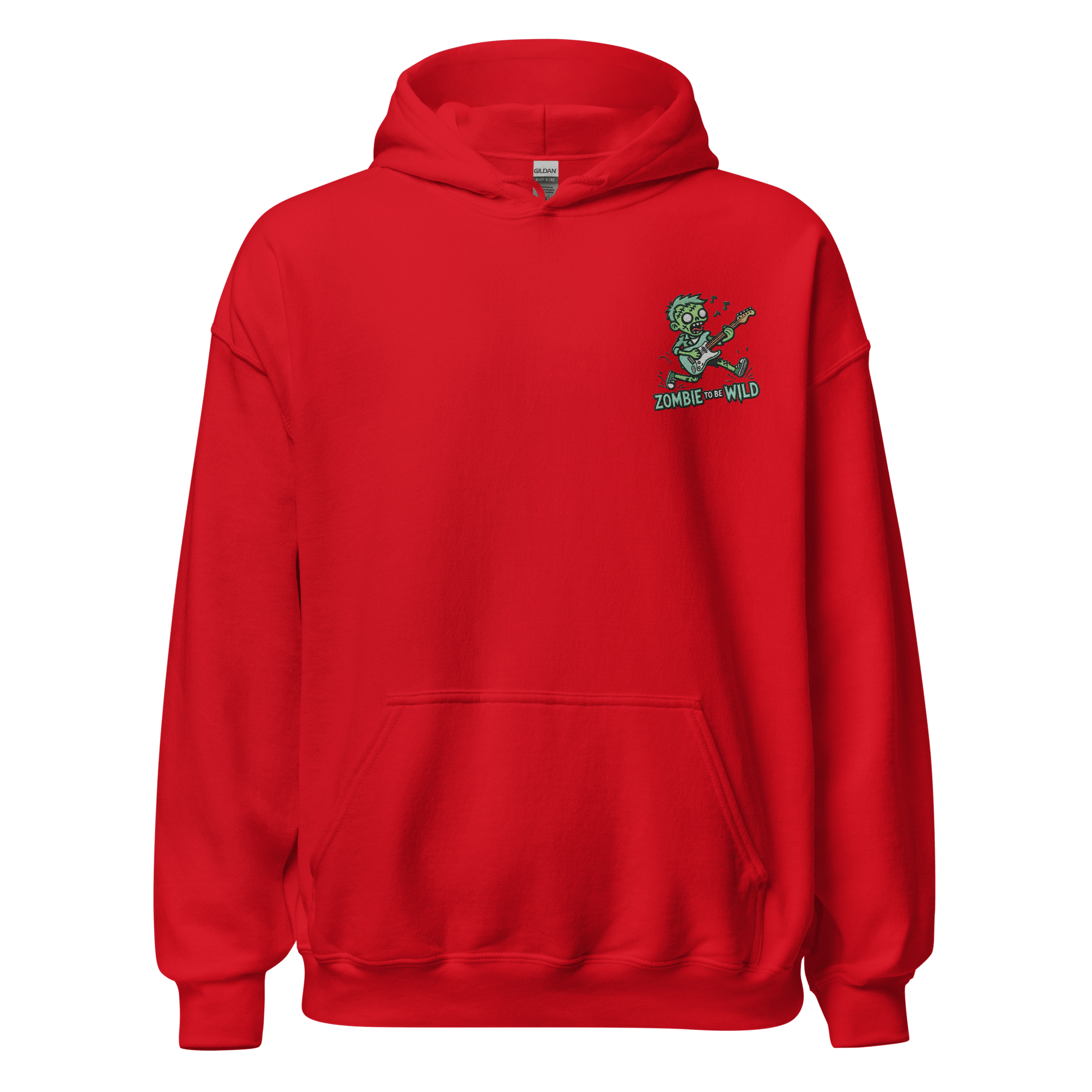 Unisex Halloween Embroidered Hoodie – "Zombie To Be Wild!" – Fun Zombie Halloween Hoodie - Occasion Nation Studio