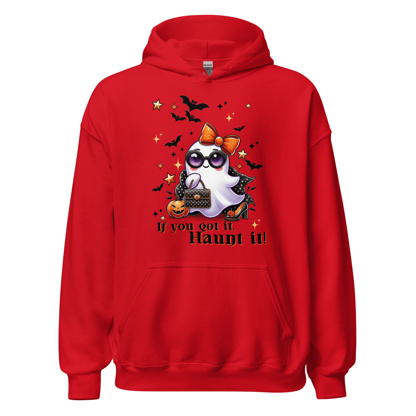 Unisex Halloween Printed Hoodie – "If You Got It, Haunt It!" – Fun Halloween Hoodie - Occasion Nation Studio