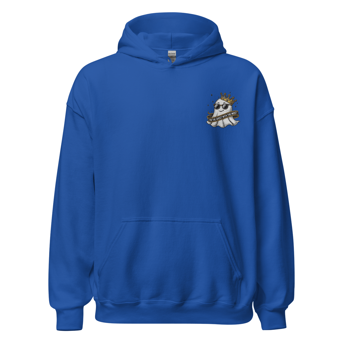 Unisex Halloween Embroidered Hoodie – "I'm The Ghost With The Most" – Spooky Halloween Hoodie - Occasion Nation Studio