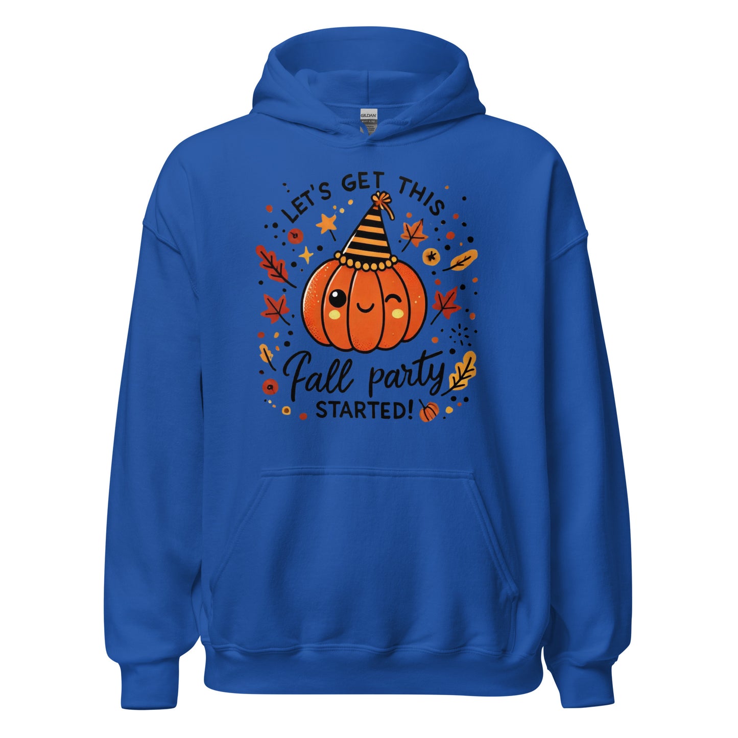 Unisex Fall Printed Hoodie – "Let’s Get This Fall Party Started" – Fun and Cozy Hoodie for Fall Lovers - Occasion Nation Studio