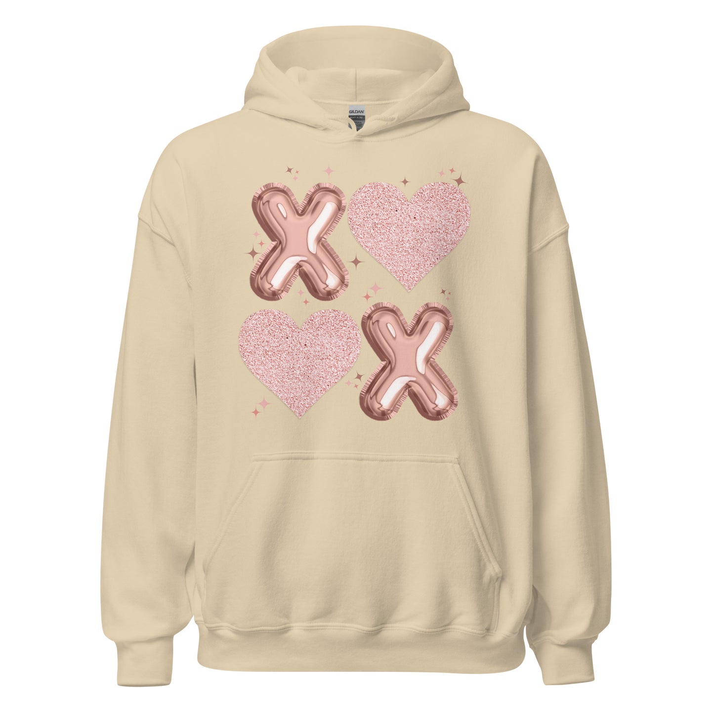 XOXO Rose Gold - Cozy Valentine’s Day Hoodie – Romantic Designs for 2025 - Occasion Nation Studio