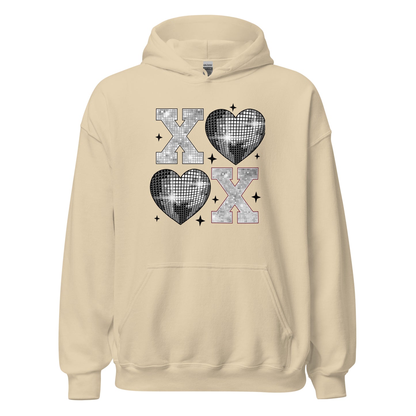 XOXO Silver - Cozy Valentine’s Day Hoodie – Romantic Designs for 2025 - Occasion Nation Studio