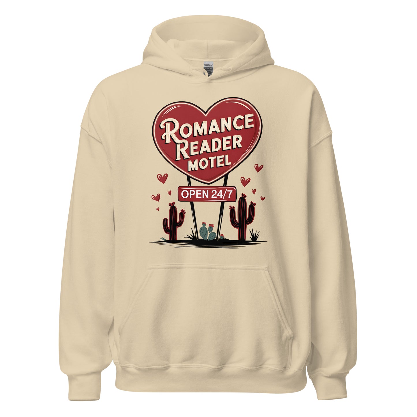 Romance Reader Motel - Valentine’s Day Hoodie - The Perfect Blend of Comfort and Style - Occasion Nation Studio