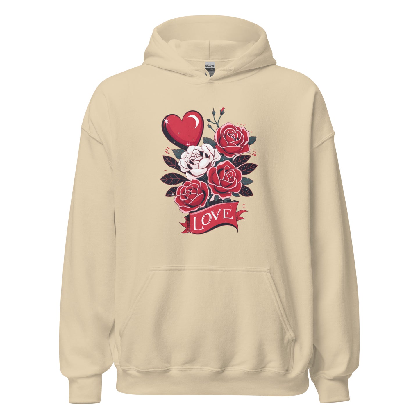 Love Floral - Cozy Valentine’s Day Hoodie – Romantic Designs for 2025 - Occasion Nation Studio