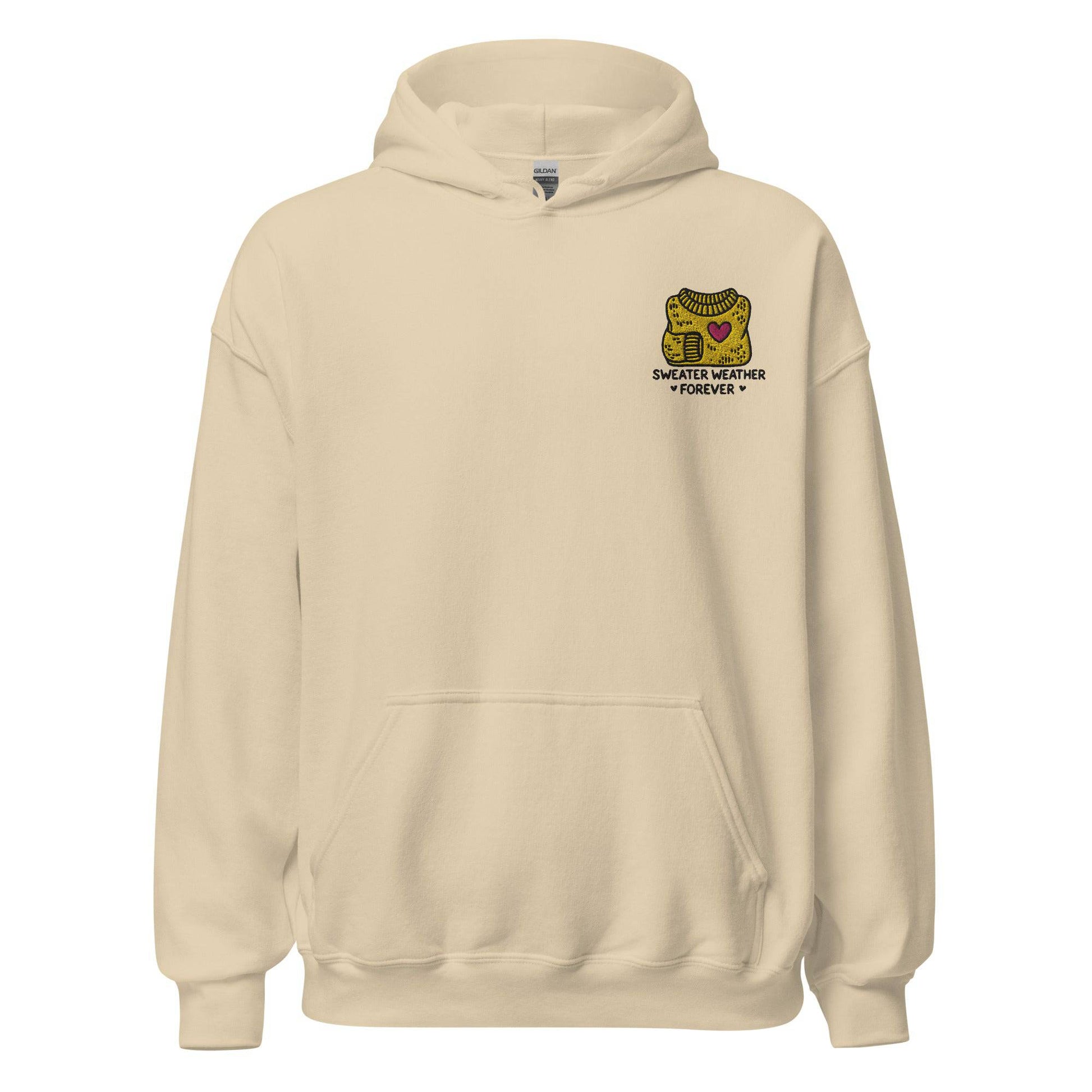 Unisex Fall Embroidered Hoodie – "Sweater Weather Forever" - Occasion Nation Studio