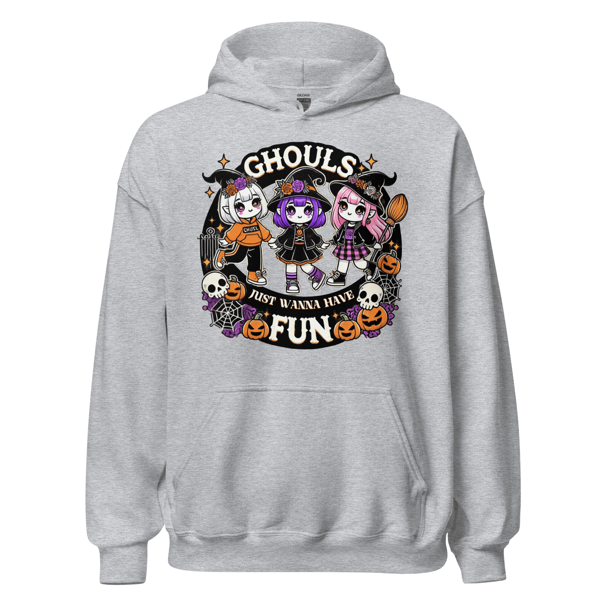 Unisex Halloween Printed Hoodie – "Ghouls Just Wanna Have Fun" – Fun Halloween Hoodie - Occasion Nation Studio