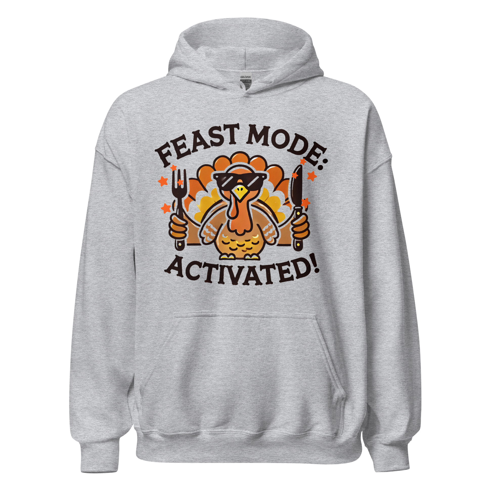 Sport Grey - Thanksgiving Hoodie - Feast Mode: Activated!