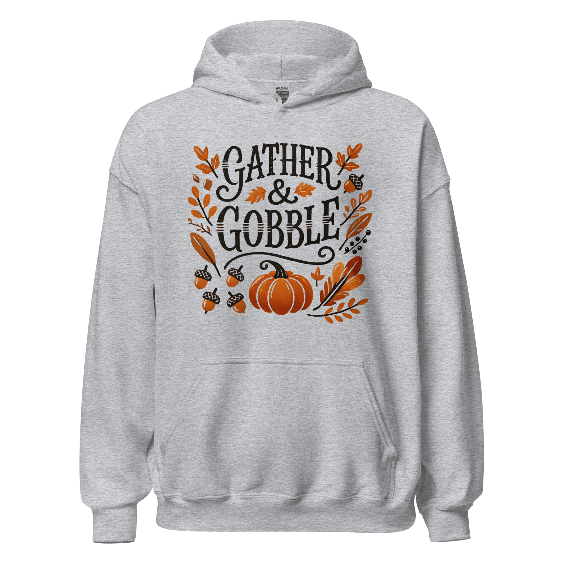 Sport Grey - Thanksgiving Hoodie - Gather & Gobble