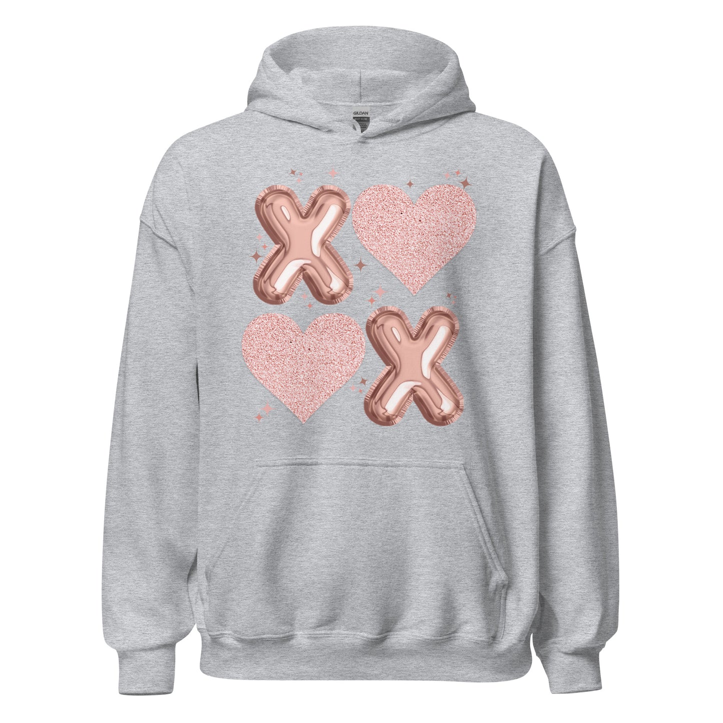 XOXO Rose Gold - Cozy Valentine’s Day Hoodie – Romantic Designs for 2025 - Occasion Nation Studio