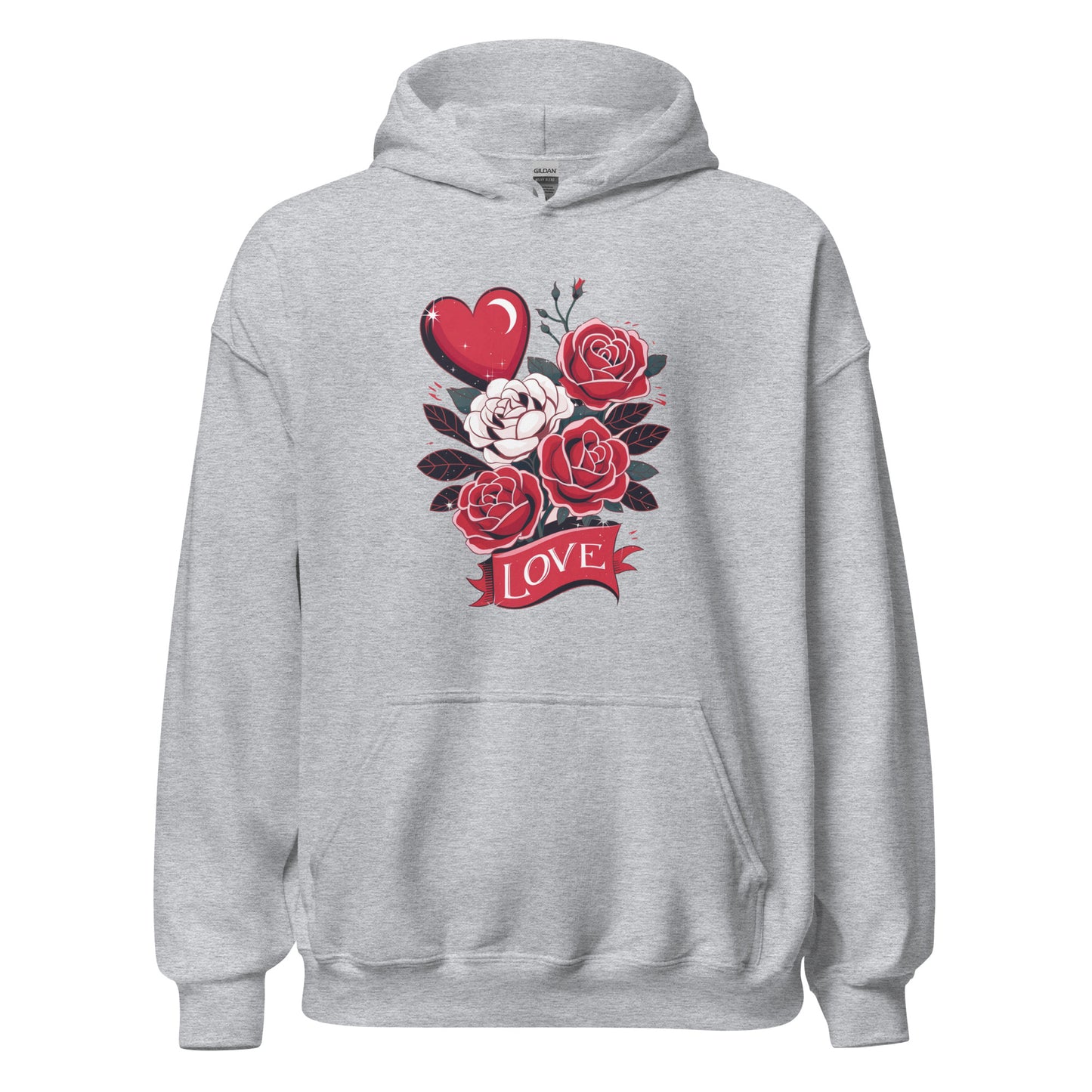 Love Floral - Cozy Valentine’s Day Hoodie – Romantic Designs for 2025 - Occasion Nation Studio