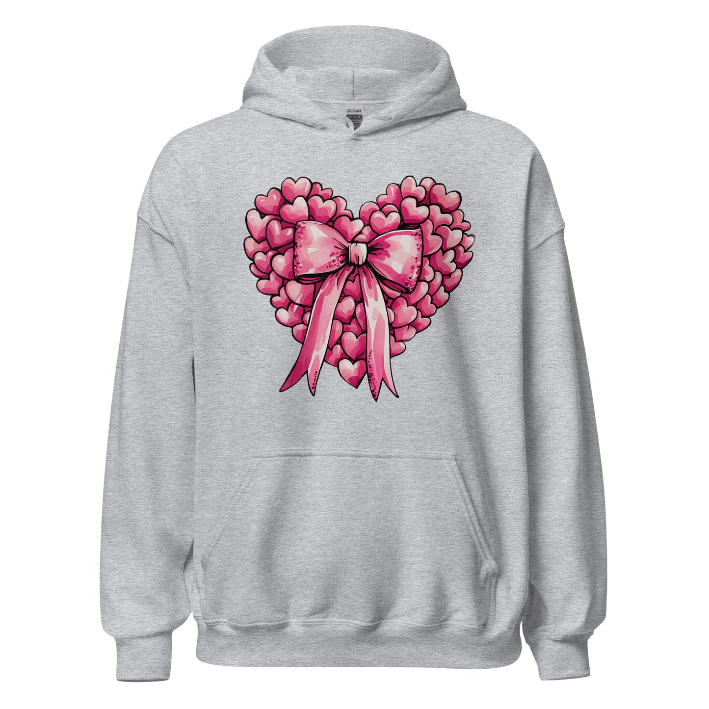 Pink Heart - Cozy Valentine’s Day Hoodie – Romantic Designs for 2025 - Occasion Nation Studio