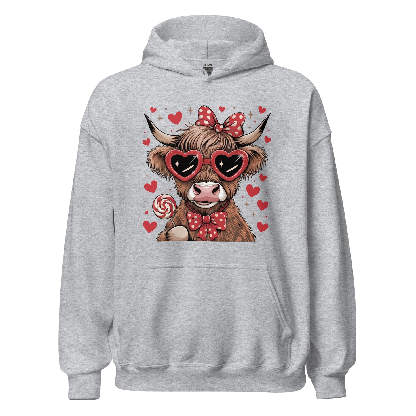 Love Highland Red - Valentine’s Day Hoodie - Celebrate Love in Style - Occasion Nation Studio