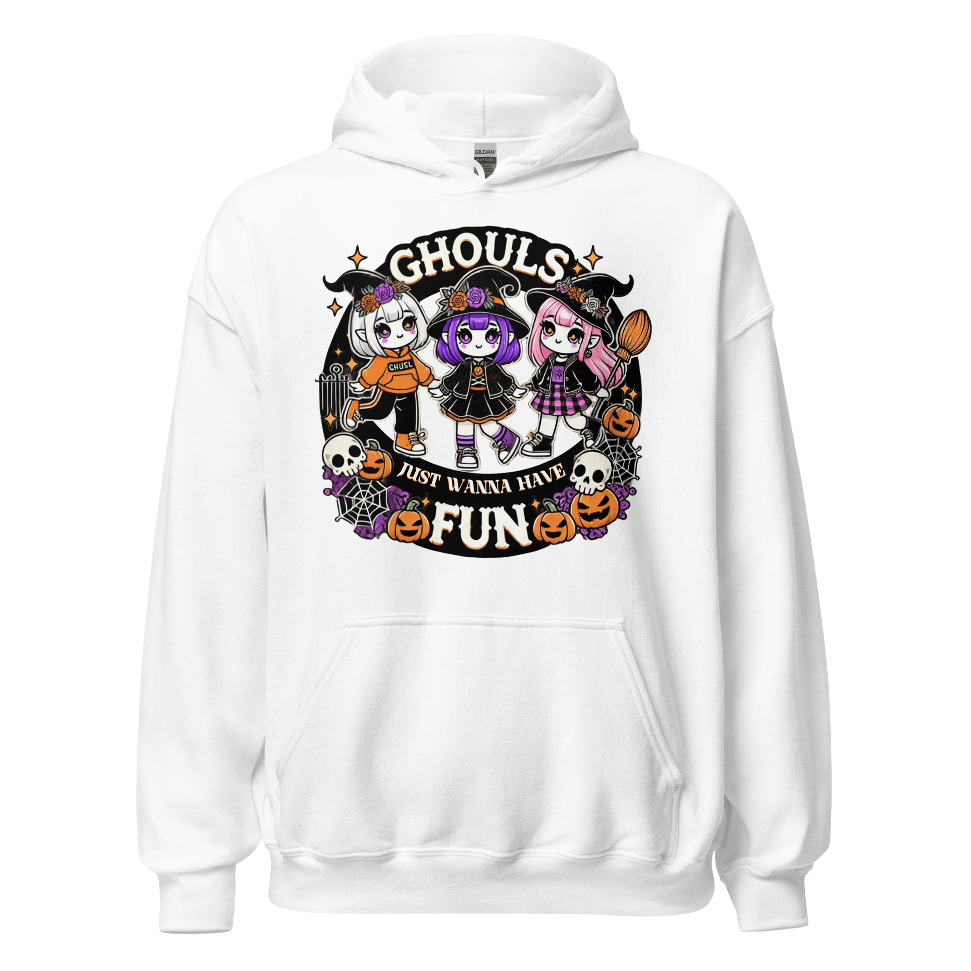 Unisex Halloween Printed Hoodie – "Ghouls Just Wanna Have Fun" – Fun Halloween Hoodie - Occasion Nation Studio