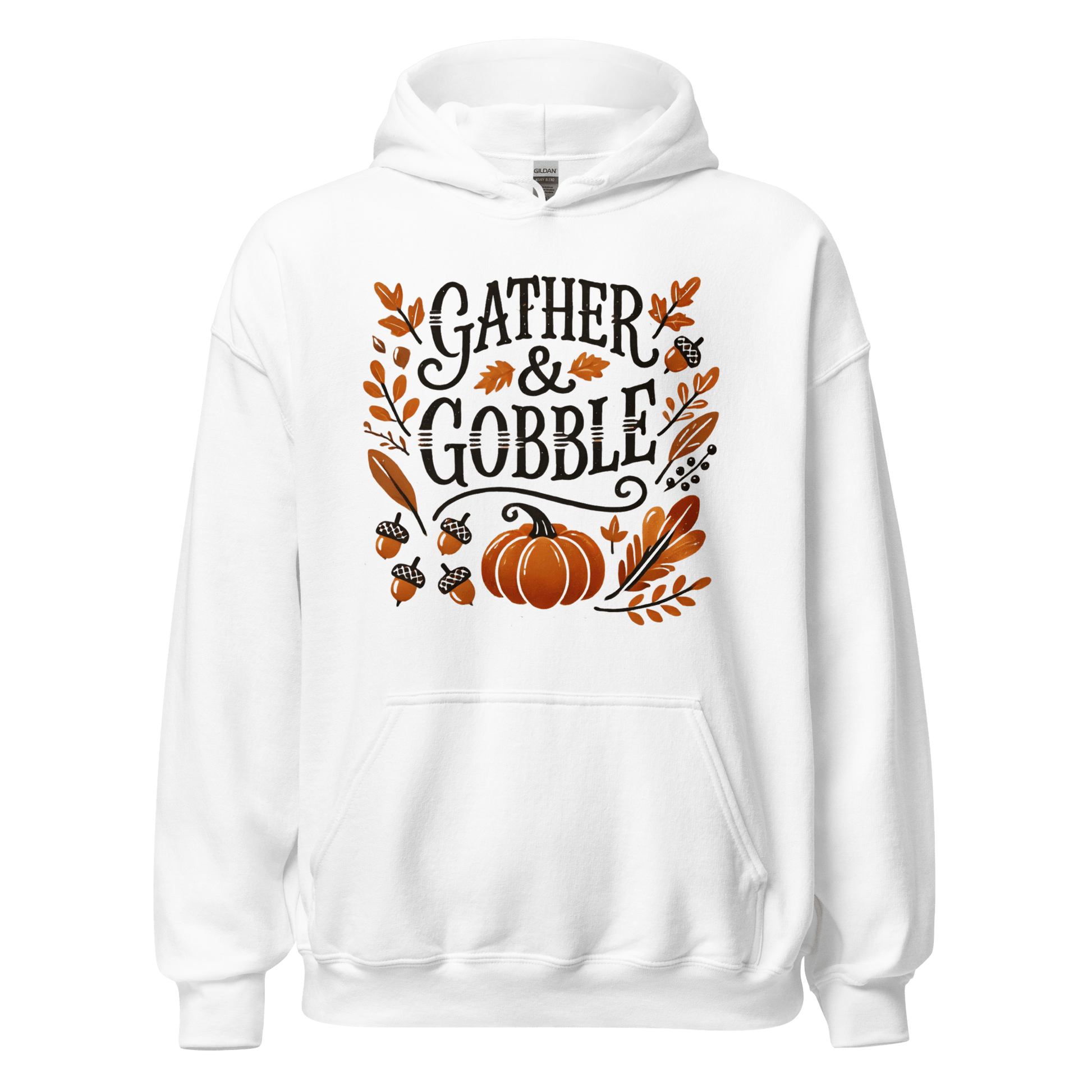 White - Thanksgiving Hoodie - Gather & Gobble