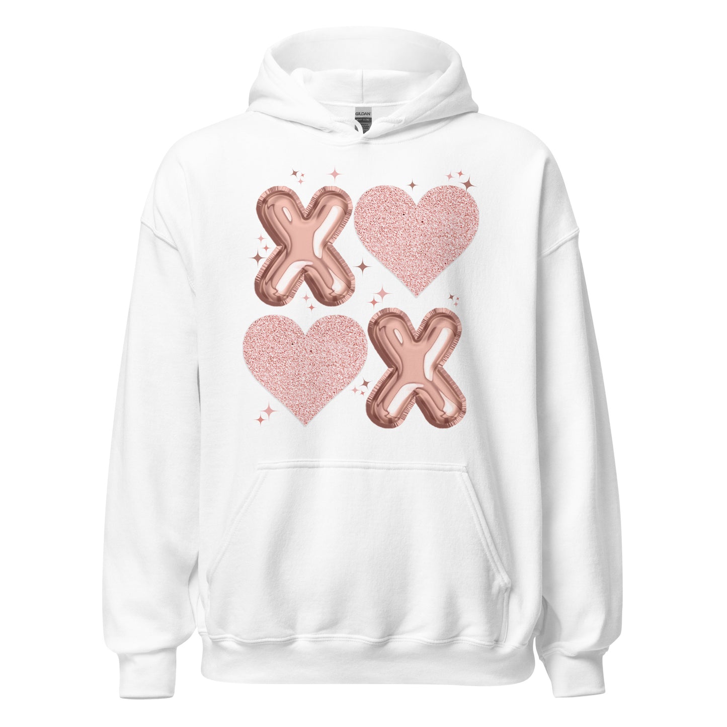 XOXO Rose Gold - Cozy Valentine’s Day Hoodie – Romantic Designs for 2025 - Occasion Nation Studio