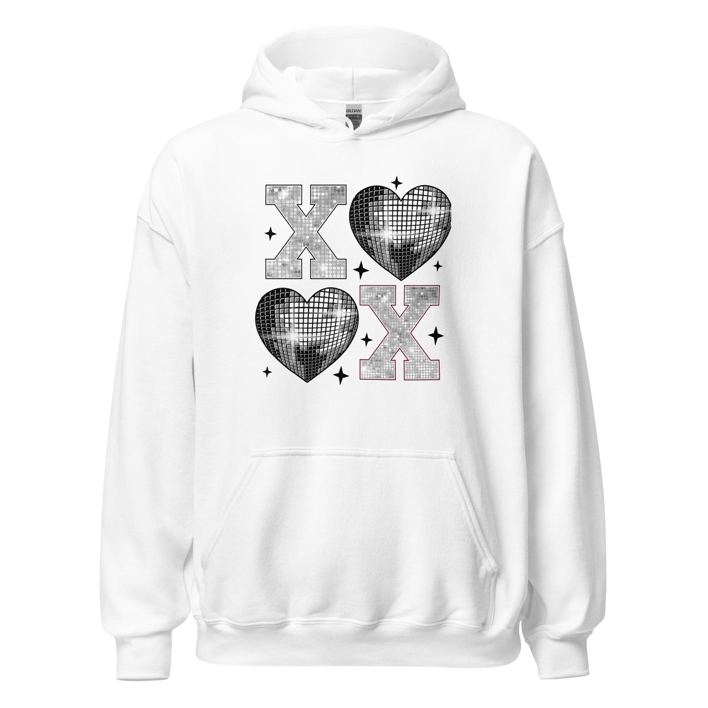 XOXO Silver - Cozy Valentine’s Day Hoodie – Romantic Designs for 2025 - Occasion Nation Studio