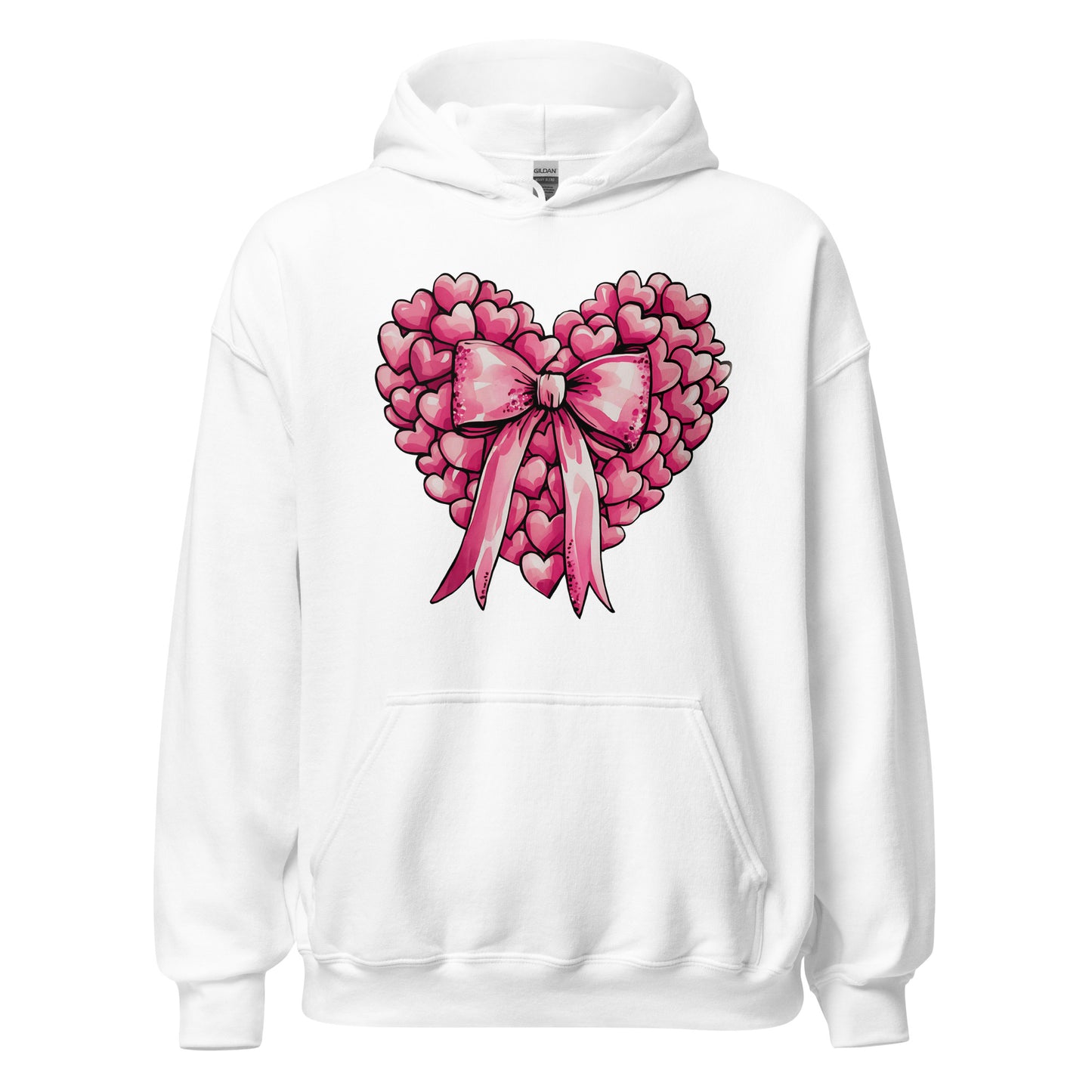 Pink Heart - Cozy Valentine’s Day Hoodie – Romantic Designs for 2025 - Occasion Nation Studio